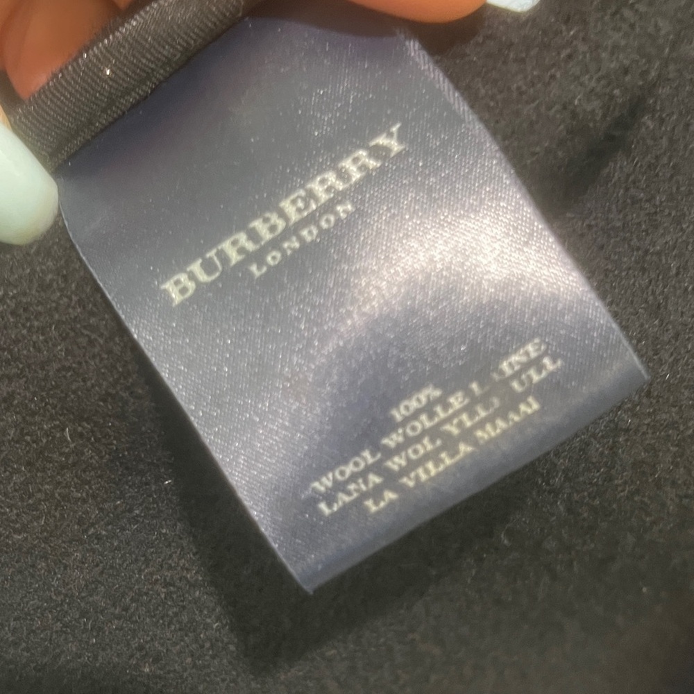 Burberry 100% Wool Duffle Black Hooded Toggle Coat Size 10 - EUC - Picture 8 of 10
